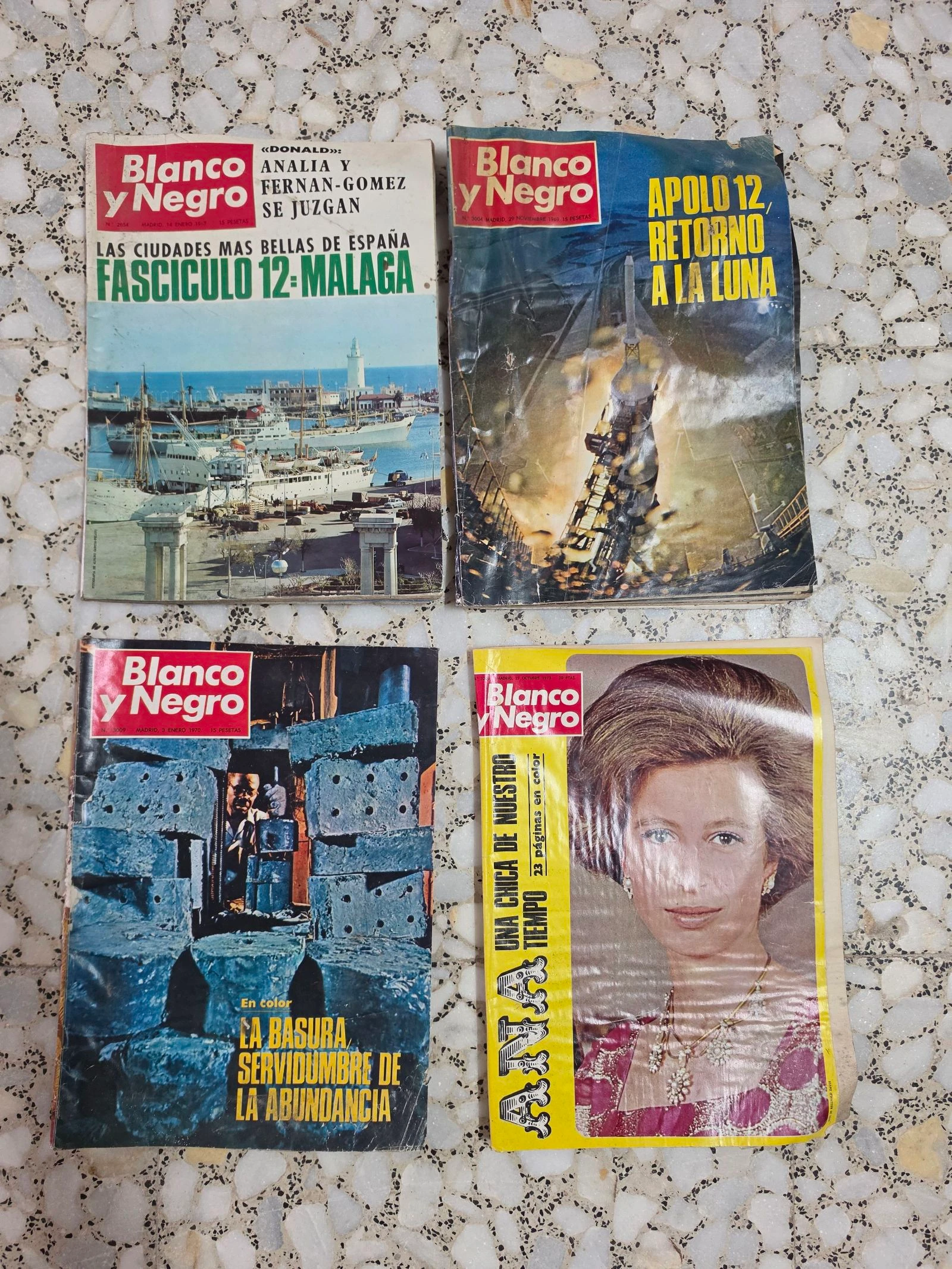 Lote de 4 revistas "Blanco y negro" antiguas